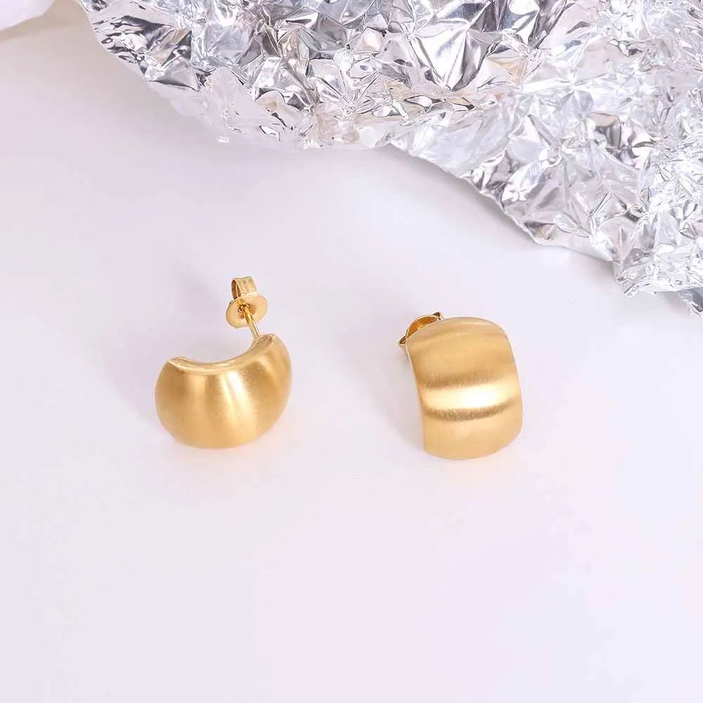 18k Gold Plated Classic Plain Wide Stud Small Hypoallergenic Chunky Thick Hoop Earrings For Women Minnimal Small Jewelry
18k Gold Plated Classic Plain Wide Stud Small Hypoallergenic Chunky Thick Hoop Earrings For Women Minnimal Small Jewelry