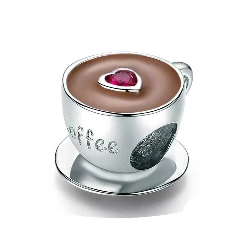 European Charm Bracelet 925 Sterling Silver Enamel Fashion Charms Jewelry Coffee Cup heart lover DIY Charm Pendants for children
European Charm Bracelet 925 Sterling Silver Enamel Fashion Charms Jewelry Coffee Cup heart lover DIY Charm Pendants for children