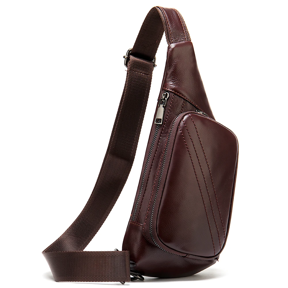 Marrant 7204 Custom Waterproof Genuine Leather messenger sling bag outdoor crossed leather men chest bag, Dark coffee/brown/black
Marrant 7204 Custom Waterproof Genuine Leather messenger sling bag outdoor crossed leather men chest bag, Dark coffee/brown/black