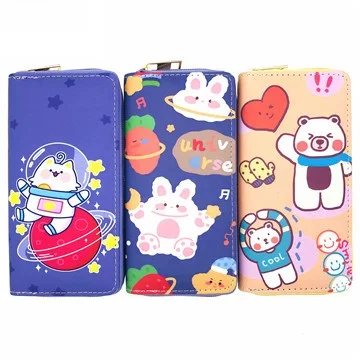 New spot fashion cute cartoon printing PU leather purse students girls ladies long single zipper custom wallets
New spot fashion cute cartoon printing PU leather purse students girls ladies long single zipper custom wallets