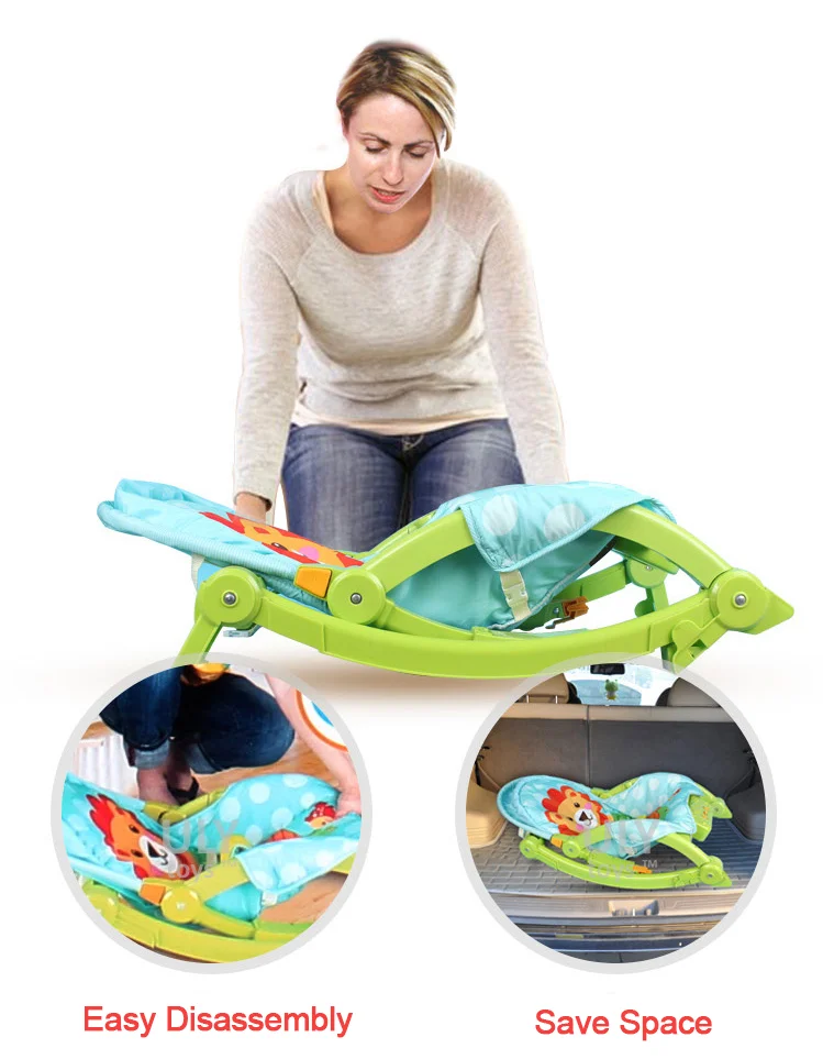 Modern design snail pattern baby swing musical baby sleeping chair baby