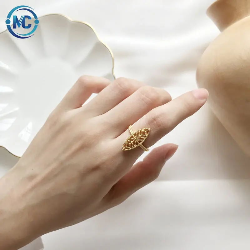 2021 Dainty 925 Sterling Silver Olive Shape Rings 18K Gold Plated Open Ring, As the picture
2021 Dainty 925 Sterling Silver Olive Shape Rings 18K Gold Plated Open Ring, As the picture