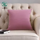 Ready goods wholesale decorative solid color custom velvet cute square floor pillow cover