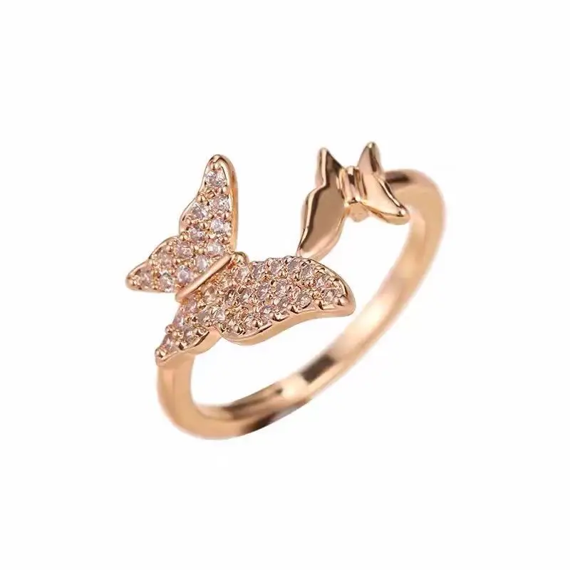 2021 Fashion Gift Luxury Rose gold Color Butterfly Rings Silver Gold Animal Butterfly Finger Ring For Women
2021 Fashion Gift Luxury Rose gold Color Butterfly Rings Silver Gold Animal Butterfly Finger Ring For Women