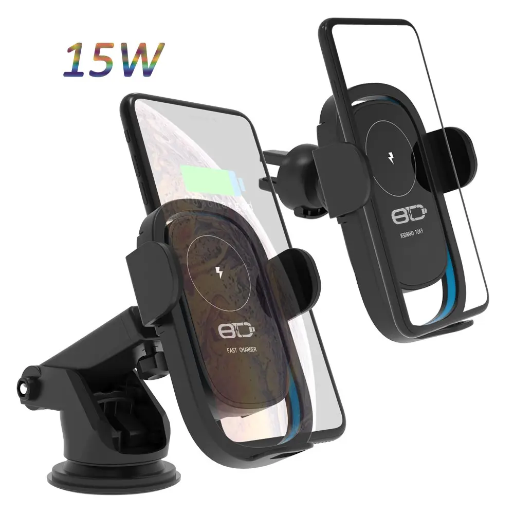 Automatic Clamping Phone Holder Air Vent Car Wireless Charger 15w Qi Fast Charging Phone Holder for android IOS
Automatic Clamping Phone Holder Air Vent Car Wireless Charger 15w Qi Fast Charging Phone Holder for android IOS