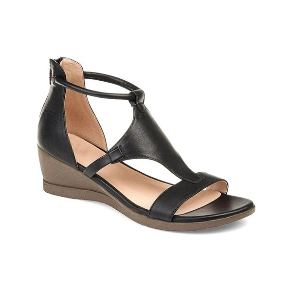Fashion Oversized Zipper Wedges Heel Sandals Platform Peep Toe Buckle Strap Shoes Outdoors PU Leather For Women
Fashion Oversized Zipper Wedges Heel Sandals Platform Peep Toe Buckle Strap Shoes Outdoors PU Leather For Women