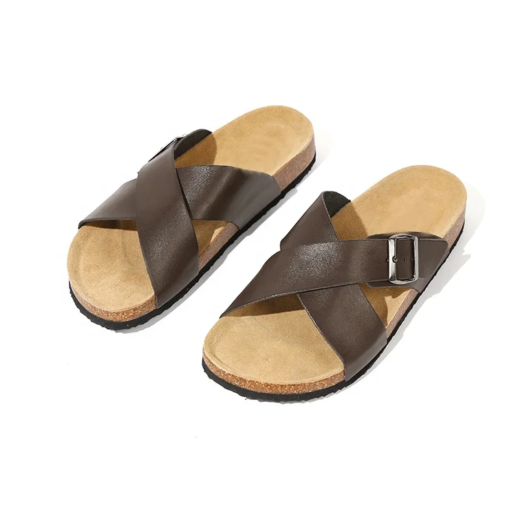 New style fashion slippers flat cork leather thick sole comfortable pu leather men sandals, Black,brown
New style fashion slippers flat cork leather thick sole comfortable pu leather men sandals, Black,brown