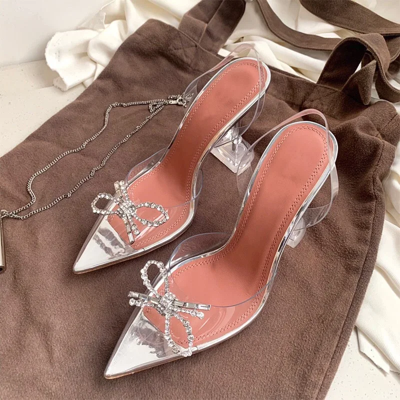 2022 Summer New Bow Sandals Ins Crystal Transparent Rhinestone Heels Stiletto Bow High Heels Pumps, 1 colors
2022 Summer New Bow Sandals Ins Crystal Transparent Rhinestone Heels Stiletto Bow High Heels Pumps, 1 colors