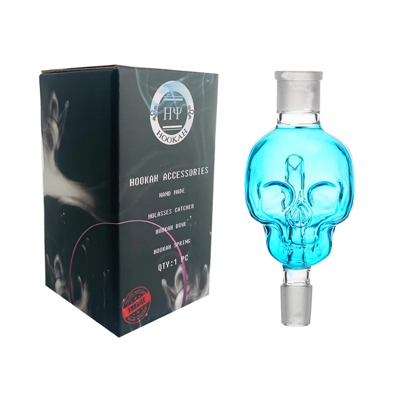 High Quality Blue Color Skull Design Shisha Molasse Catcher For Shisha Accessories Molassefanger, Clear, blue or customized
High Quality Blue Color Skull Design Shisha Molasse Catcher For Shisha Accessories Molassefanger, Clear, blue or customized