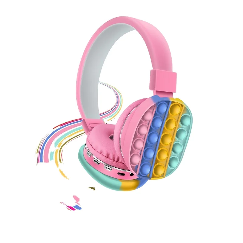 Toys Push Bubble Wireless Headset Head-Mounted Sports Headset Gaming Simple And Cute Rainbow Stereo Headset
Toys Push Bubble Wireless Headset Head-Mounted Sports Headset Gaming Simple And Cute Rainbow Stereo Headset