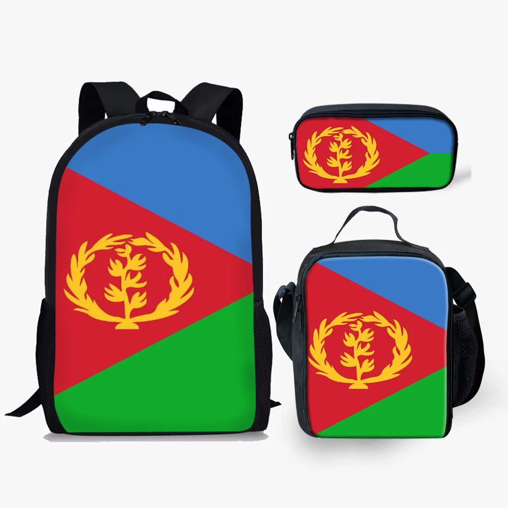 Eritrean Flag Pattern Kids School Bag 3 Piece Set for Teenager Boys Girls Lightweight Children School Backpacks with Lunch Bag, Customized color
Eritrean Flag Pattern Kids School Bag 3 Piece Set for Teenager Boys Girls Lightweight Children School Backpacks with Lunch Bag, Customized color