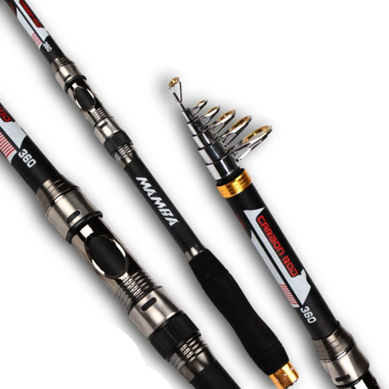 Strength 2.1m-3.6m carbon fiber telescopic fishing rod set for sale, Black white
Strength 2.1m-3.6m carbon fiber telescopic fishing rod set for sale, Black white