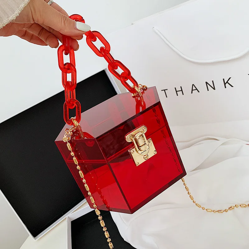 Acrylic Transparent Box Mini Creative Ins Handbags Wild Chain Sling Messenger 2022 Purses and Handbags Women Hand Bag Pvc Bag, 7 colors
Acrylic Transparent Box Mini Creative Ins Handbags Wild Chain Sling Messenger 2022 Purses and Handbags Women Hand Bag Pvc Bag, 7 colors