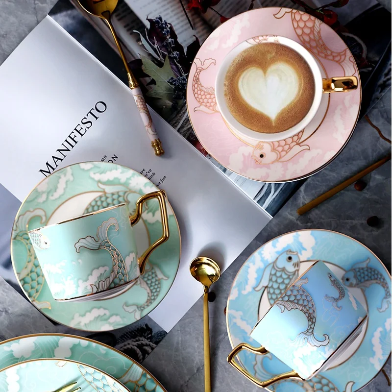 British Light Luxury Ceramic Coffee Cup National Tide Small Luxury Coffee Cup And Saucer Set Ceramic Tea Sets Blue Floral, Customized color
British Light Luxury Ceramic Coffee Cup National Tide Small Luxury Coffee Cup And Saucer Set Ceramic Tea Sets Blue Floral, Customized color