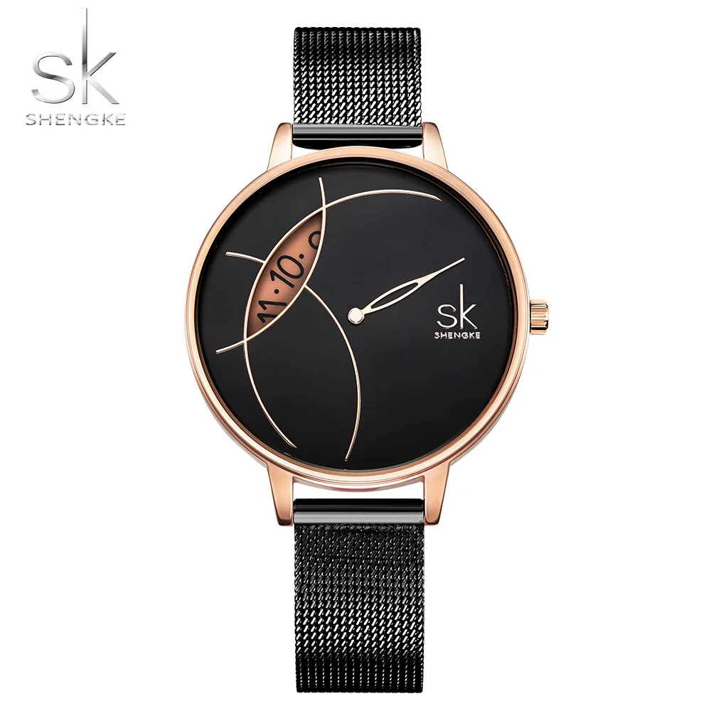 SHENGKE Elegant Lady Watch Hollow Out Dial Rotating Dial With Arabix Number Index Steel Milan Mesh Band Quartz Movement K0091L, 4 colors/accept customized
SHENGKE Elegant Lady Watch Hollow Out Dial Rotating Dial With Arabix Number Index Steel Milan Mesh Band Quartz Movement K0091L, 4 colors/accept customized