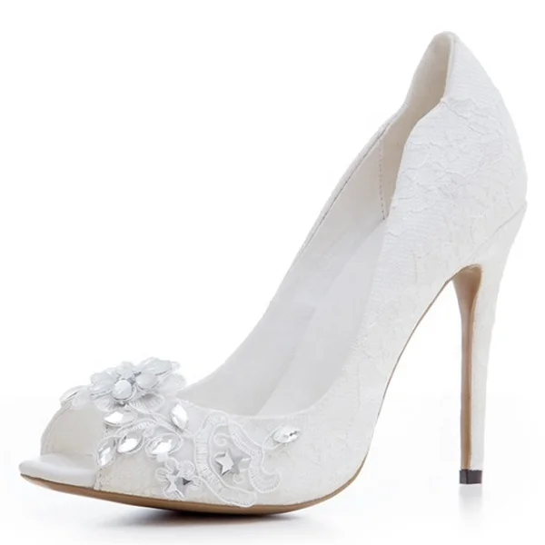 Beautiful Bridal Women Wedding Dress Shoes High Heels White Lace With Rhinestone Stilettos Shoes Peep Toe Slip on Party Pumps
Beautiful Bridal Women Wedding Dress Shoes High Heels White Lace With Rhinestone Stilettos Shoes Peep Toe Slip on Party Pumps