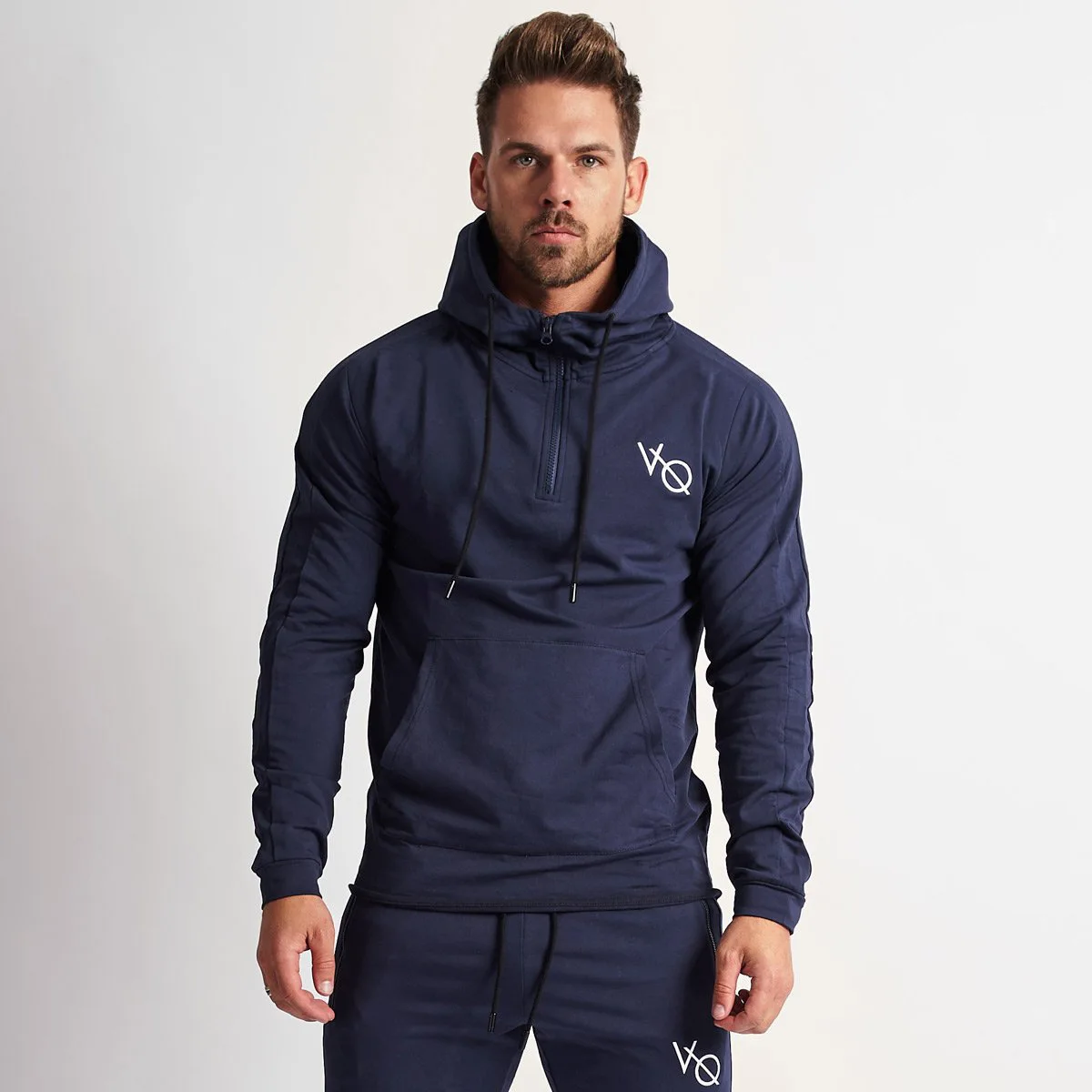 Customizable logo streetwear gym sweat sport fitness men wear jogging sets suits
Customizable logo streetwear gym sweat sport fitness men wear jogging sets suits