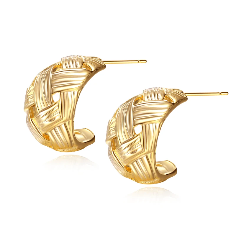 Fashion Lady Jewellery CC Geometric Earrings Women Gold Plated Copper Hoop Earring Trendy Jewelry Elegant, Gold color
Fashion Lady Jewellery CC Geometric Earrings Women Gold Plated Copper Hoop Earring Trendy Jewelry Elegant, Gold color