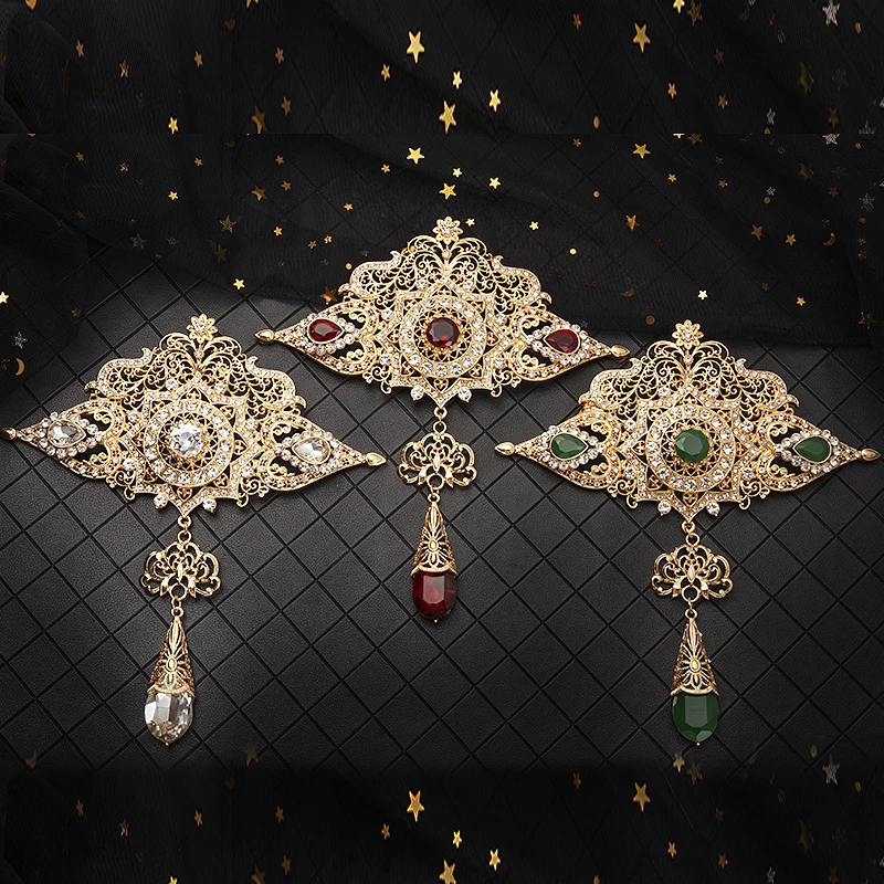 Large size Moroccan style jewelry brooch classic hollow crystal brooch with rhinestone arabic wedding jewelry, Gold and silver
Large size Moroccan style jewelry brooch classic hollow crystal brooch with rhinestone arabic wedding jewelry, Gold and silver