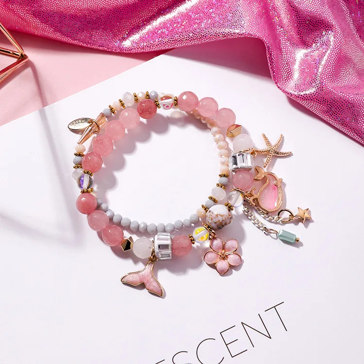 New Bohemian Jewelry Crystal Bracelet Adjustable Elastic Bangles Women Girls Sweet Layered Charm Bracelet Beads Wrist Jewelry, White
New Bohemian Jewelry Crystal Bracelet Adjustable Elastic Bangles Women Girls Sweet Layered Charm Bracelet Beads Wrist Jewelry, White