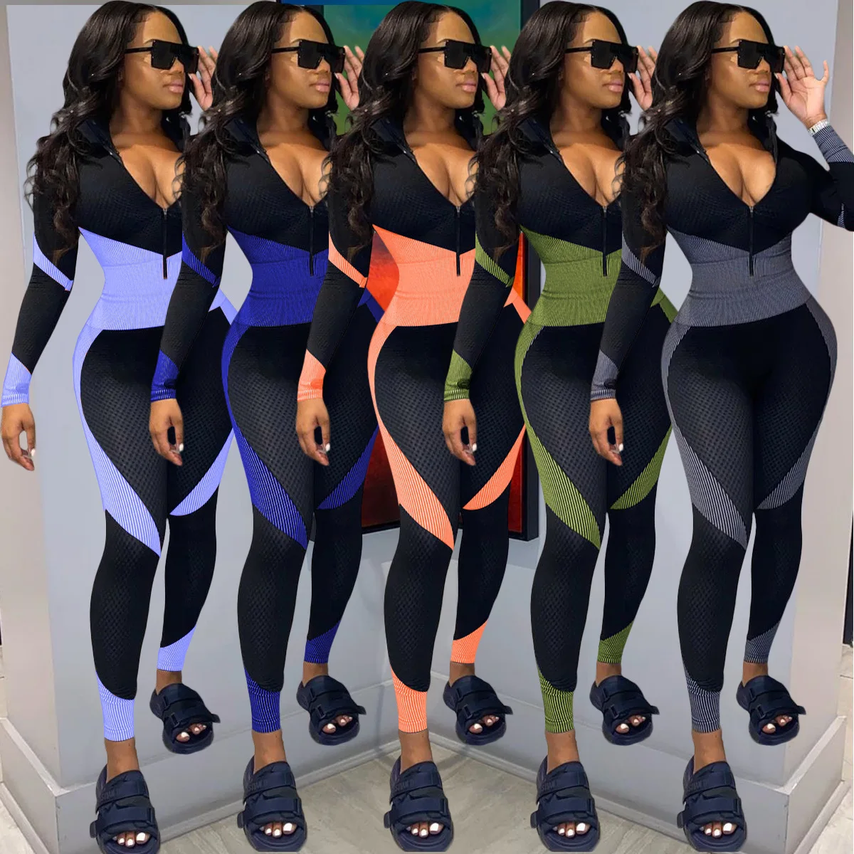 New Arrivel Women Yoga Suit Long Sleeve One Piece Sportswear Zipper High Waist Soft Leggings Gym Wear Jumpsuit
New Arrivel Women Yoga Suit Long Sleeve One Piece Sportswear Zipper High Waist Soft Leggings Gym Wear Jumpsuit