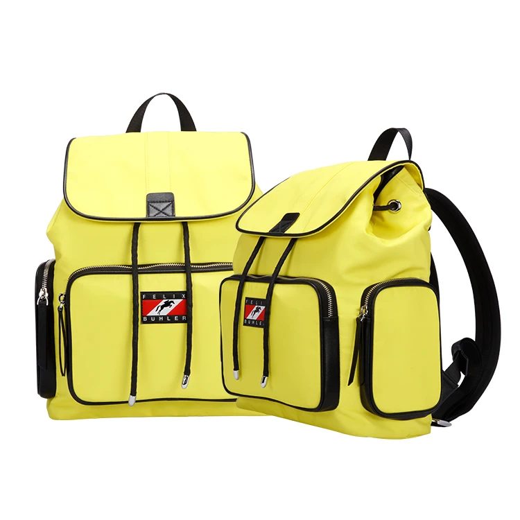 

backpack cooler Blu Flut custom design yellow waterproof school laptop backpack waterproof shoulder backpack