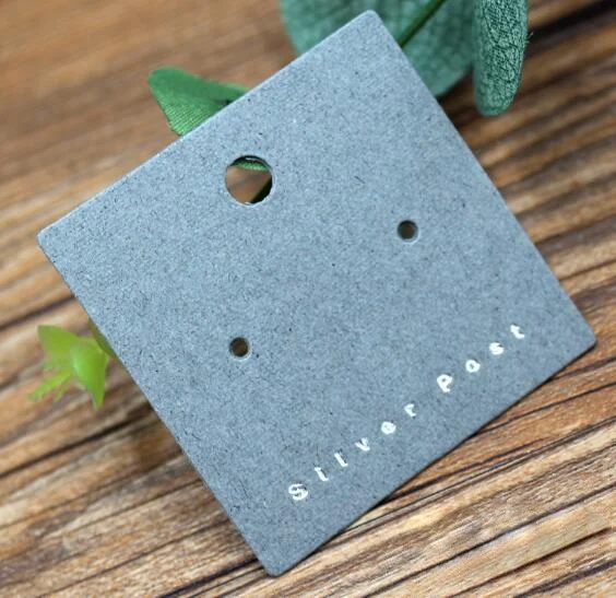 2020010221 Jewelry Gift Cards Package Back Earring Studs Square Gray Paper Board 500g Thick Silver Post hole 100pcs pack
2020010221 Jewelry Gift Cards Package Back Earring Studs Square Gray Paper Board 500g Thick Silver Post hole 100pcs pack