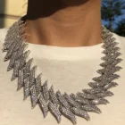 New designing spiked chain hiphop iced out big heavy chain for men