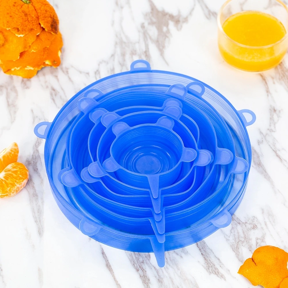 2021 New style 6PCS Silicone Stretch Lids Silicone Food Wrap Bowl Pot Lid Silicone Cover Pan Cooking Kitchen Accessories, Blue
2021 New style 6PCS Silicone Stretch Lids Silicone Food Wrap Bowl Pot Lid Silicone Cover Pan Cooking Kitchen Accessories, Blue