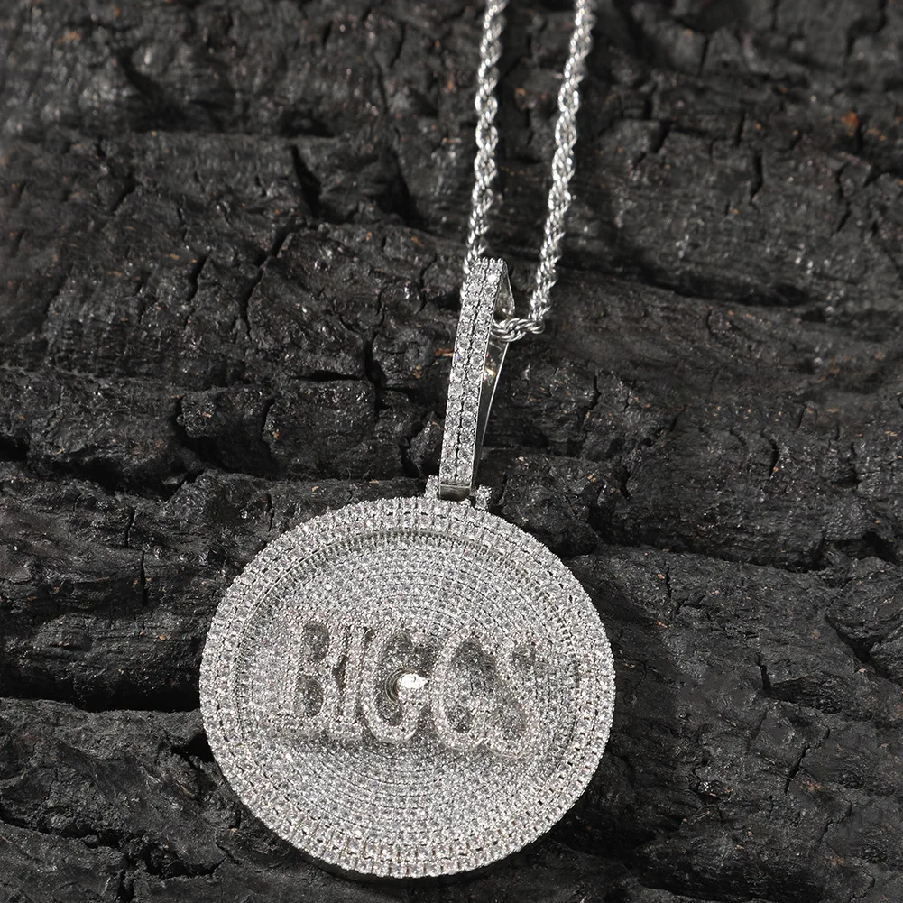 2021 New Custom Name Pendant Rotatable Necklace Hip-hop Jewelry Brass Iced Out CZ personalized Necklace For Men and Women, Gold/silver
2021 New Custom Name Pendant Rotatable Necklace Hip-hop Jewelry Brass Iced Out CZ personalized Necklace For Men and Women, Gold/silver