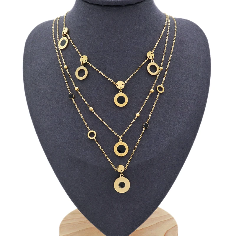 2021factory wholesale fashion costume jewelry for woman 14K Gold plated circle charms stainless steel necklace
2021factory wholesale fashion costume jewelry for woman 14K Gold plated circle charms stainless steel necklace