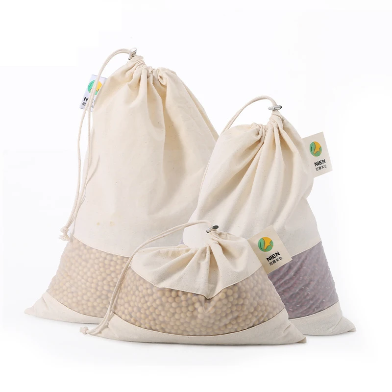 reusable see throught cotton grocery bag with drawstring washable lightweight cotton produce bags, Natural color
reusable see throught cotton grocery bag with drawstring washable lightweight cotton produce bags, Natural color