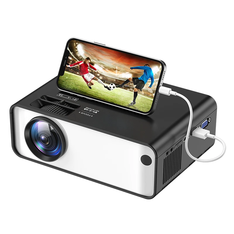Original factory led mini projector portable home theater video projector, White
Original factory led mini projector portable home theater video projector, White