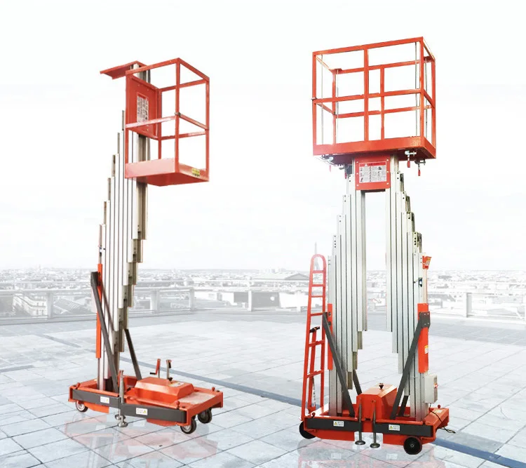 Villas use small aerial work platform aluminum hydraulic lift table 