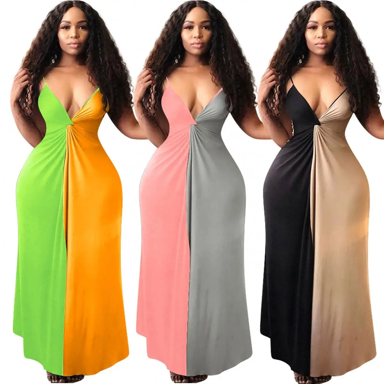 Fashion Women Clothing Sleeveless Long Dresses Sexy And Elegant Dresses V-Neck Halter Skirt 2020
Fashion Women Clothing Sleeveless Long Dresses Sexy And Elegant Dresses V-Neck Halter Skirt 2020