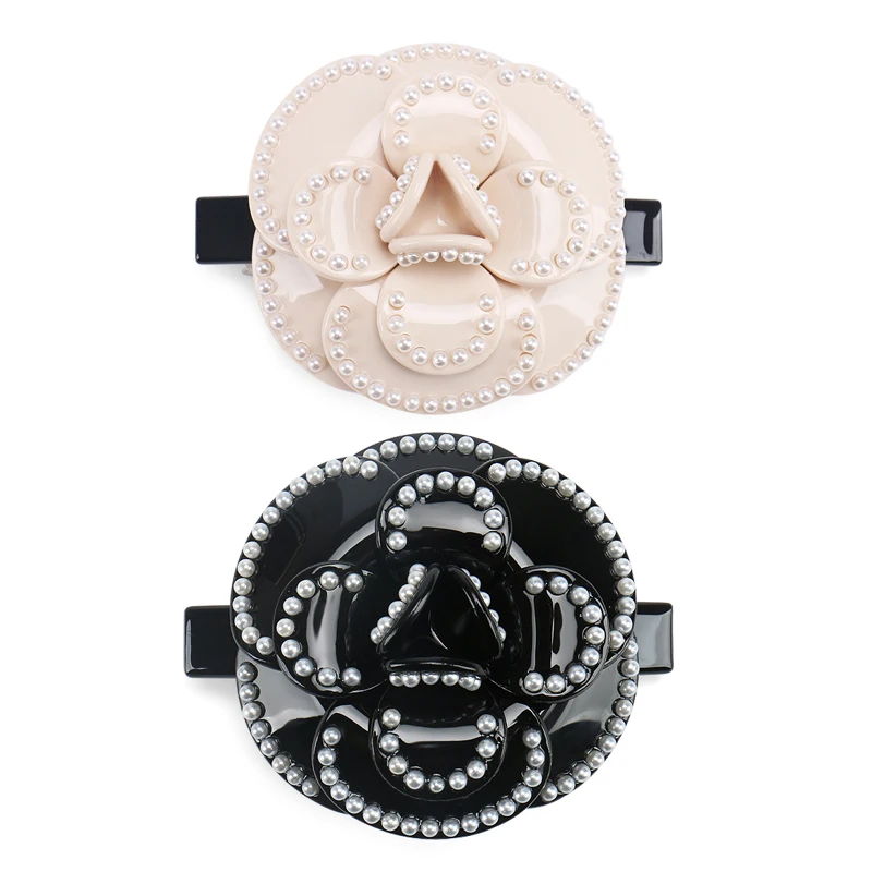 Elegant Camellia Flower Women Hair Berrette Clip French Acetate Hair Berrette with Pearl 8.5cm Large Size Strong Hold Hair Clip
Elegant Camellia Flower Women Hair Berrette Clip French Acetate Hair Berrette with Pearl 8.5cm Large Size Strong Hold Hair Clip