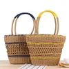 Ins super fire new hollow paper woven bag holiday single shoulder basket tide personality straw bag