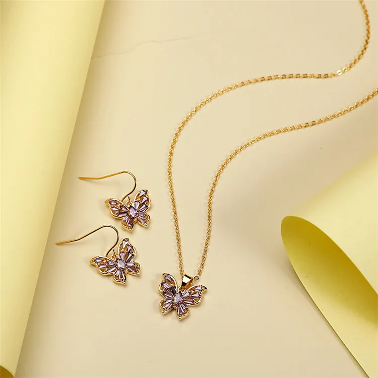 Ladies Jewelry Set Necklace Earrings Two-piece Butterfly Stud Earrings Simple Style Necklace And Earrings Set, Silver, gold
Ladies Jewelry Set Necklace Earrings Two-piece Butterfly Stud Earrings Simple Style Necklace And Earrings Set, Silver, gold