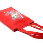 Plain Bag Pouch Eco Logo Reusable Shopper Organic Shopping Candy Cloth Fabric Red Color Tote Canvas Bags Cotton
