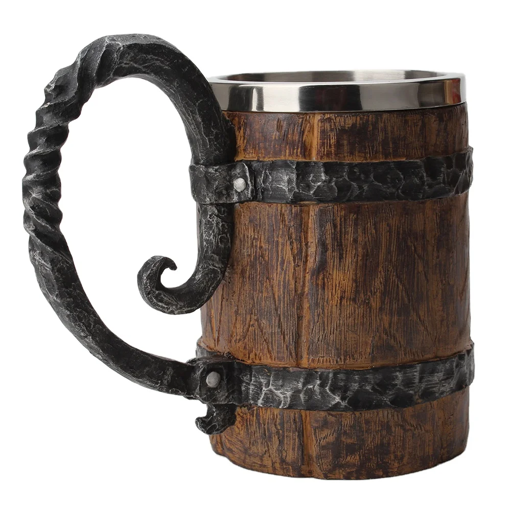 Vikings Vintage Style Medieval Pirate Wooden Barrel Double Wall Coffee Beer Cups Stainless Steel Mugs
Vikings Vintage Style Medieval Pirate Wooden Barrel Double Wall Coffee Beer Cups Stainless Steel Mugs
