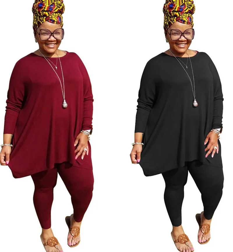 New Arrivals Women Solid Plus Size Two-Piece Set Casual Lady Skinny High Waist Pants + O-neck Full Sleeve Loose T-shirts Outfits, Picture
New Arrivals Women Solid Plus Size Two-Piece Set Casual Lady Skinny High Waist Pants + O-neck Full Sleeve Loose T-shirts Outfits, Picture
