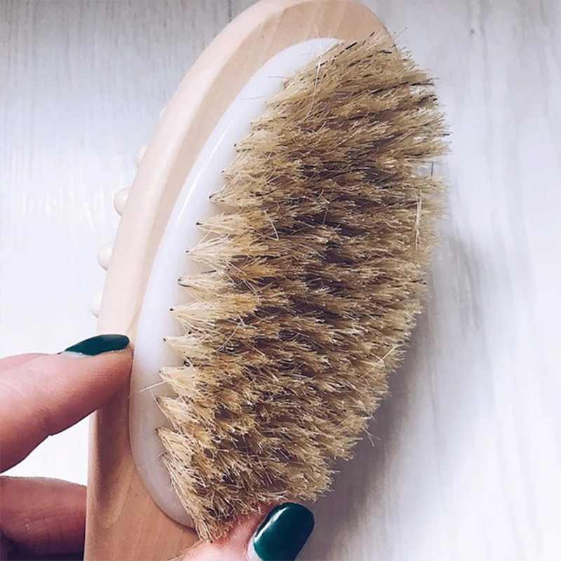 35cm 2-in-1 Sided Natural Bristles Brush Scrubber Long Handle Wooden Spa Shower Brush Bath Body Massage Brushes Back Easy Clean, As photo
35cm 2-in-1 Sided Natural Bristles Brush Scrubber Long Handle Wooden Spa Shower Brush Bath Body Massage Brushes Back Easy Clean, As photo