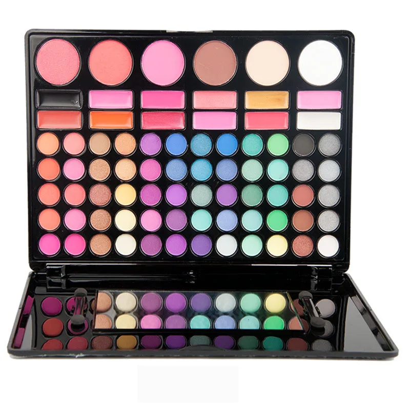 Wholesale cosmetic makeup kit with brush 78 color eye shadow lip gloss blush face powder palette
Wholesale cosmetic makeup kit with brush 78 color eye shadow lip gloss blush face powder palette