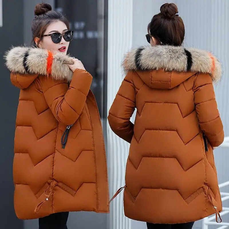 Winter Jacket Women Parka Big Fur Collar Hooded Thick Warm Long Female Coat Casual Outwear Down Cotton Jacket Parkas
Winter Jacket Women Parka Big Fur Collar Hooded Thick Warm Long Female Coat Casual Outwear Down Cotton Jacket Parkas