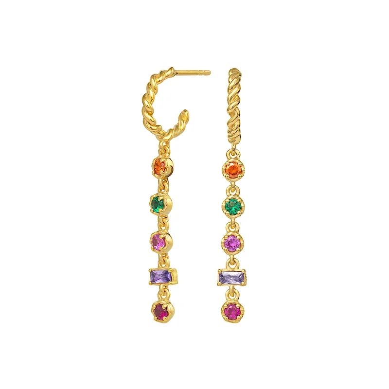 French style C shape twisted stud 925 silver gold plated Candy Color geometric Zircon Tassel Earrings women
French style C shape twisted stud 925 silver gold plated Candy Color geometric Zircon Tassel Earrings women
