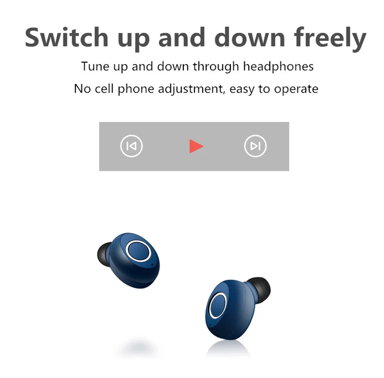 portable wireless earbuds bluetooth touch control earphone - ANKUX.COM