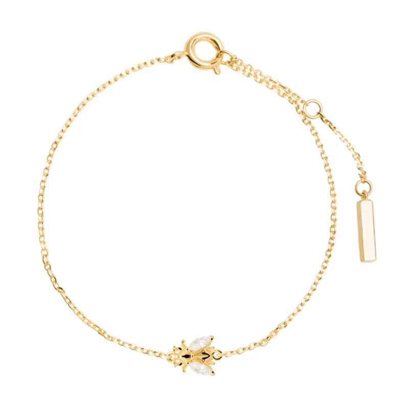 European and American best-selling S925 sterling silver INS style geometric fashion mini bee bracelet
European and American best-selling S925 sterling silver INS style geometric fashion mini bee bracelet