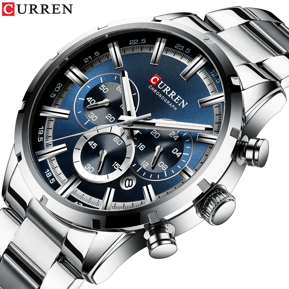CURREN 8355 New Fashion Watches Men Wrist Blue Stainless Steel Top Luxury Mens Sports Chronograph Quartz Watch Relogio Masculino, 5 colors
CURREN 8355 New Fashion Watches Men Wrist Blue Stainless Steel Top Luxury Mens Sports Chronograph Quartz Watch Relogio Masculino, 5 colors