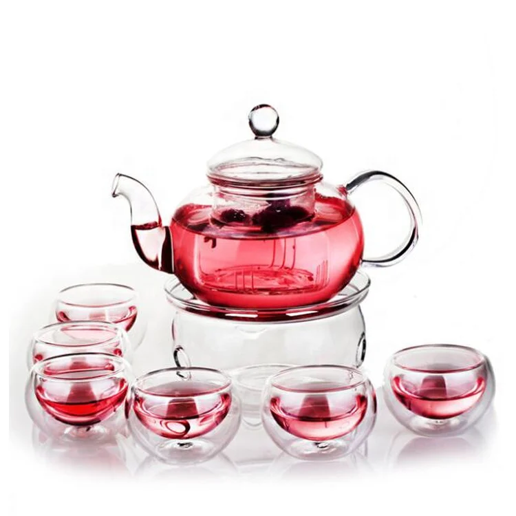 Handmade High Borosilicate 600ml Clear Portable Glass Tea Cup Sets with Tea Warmer Lead Free Custom Glass Tea Pot with Infuser
Handmade High Borosilicate 600ml Clear Portable Glass Tea Cup Sets with Tea Warmer Lead Free Custom Glass Tea Pot with Infuser