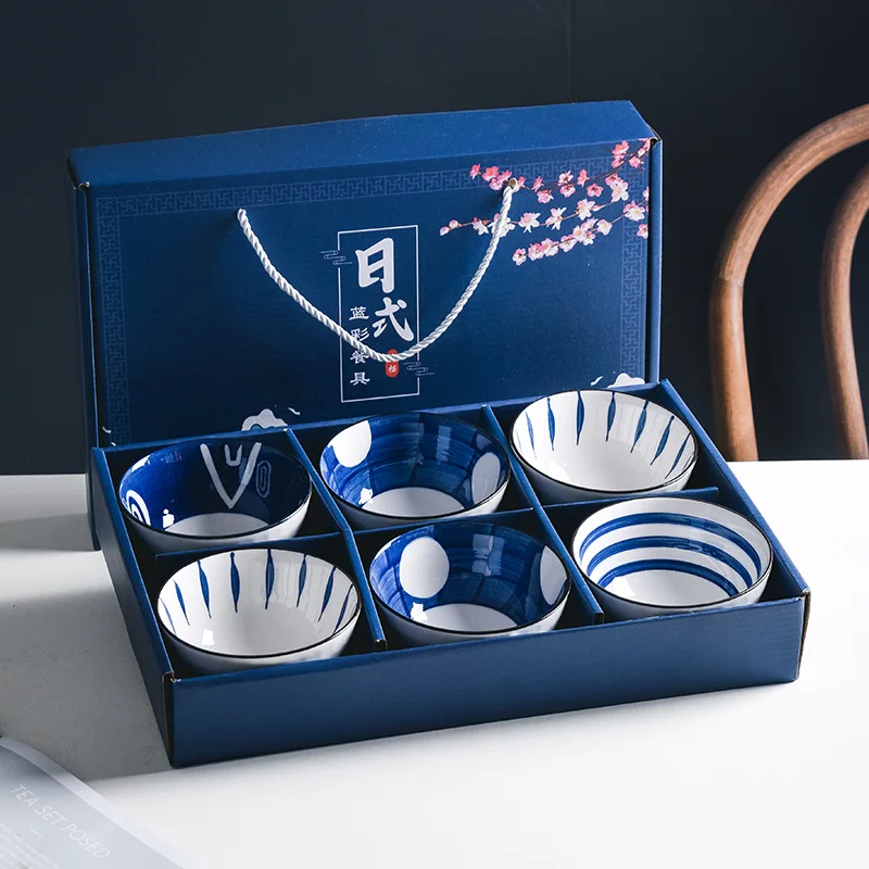 Japanese Gift Porcelain Blue and White Porcelain Bowls Tableware Set Ceramic Dinnerware Wholesale Customable Logo With Gift Box
Japanese Gift Porcelain Blue and White Porcelain Bowls Tableware Set Ceramic Dinnerware Wholesale Customable Logo With Gift Box